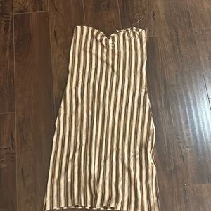 Gimaguas brown and yellow stripe dress